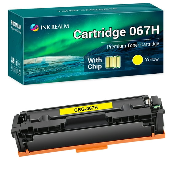 Ink realm Compatible for Canon 067 067H CRG-067H Yellow Toner Cartidge ImageCLASS MF656Cdw LBP633Cdw LBP632Cdw MF653Cdw MF654Cdw Printer Ink (1-Pack,High Yield)