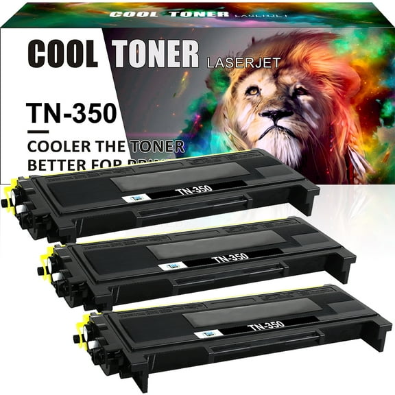 Cool Toner Compatible Toner Cartridge Replacement for Brother TN-350 Used for Brother IntelliFax-2820 2920 MFC-7220 MFC-7420 MFC-7820N Printer (Black, 3-Pack)