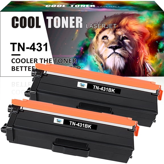 Cool Toner Compatible Toner Cartridge Replacement for Brother TN-431 HL-L8360Cdw MFC-L8900Cdw HL-L8260Cdw MFC-L8610Cdw HL-L8360Cdwt Printer(Black, 2-Pack)