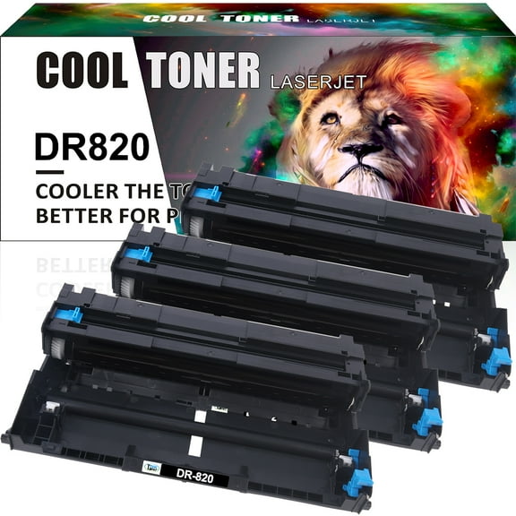 Ink realm Compatible Drum Unit Replacement for Brother DR-820 HL-L6200DW MFC-L5850DW MFC-L5900DW MFC-L6700DW MFC-L5800DW HLL6200DW HL-L5200DW HLL5100DN Black, 3-Pack