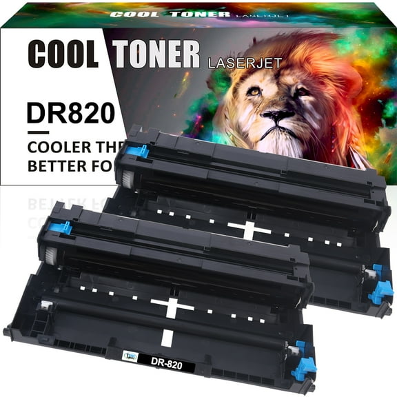 Cool Toner Compatible Drum Unit Replacement for Brother DR-820 High Yield (Black, 2-Pack)