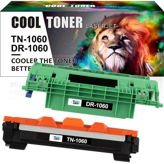 Cool Toner Compatible Drum Unit for Brother DR1060 DR-1060 HL-1110 1212W MFC-1810 1910W DCP-1510R 1612W Printers (Black, 2 Pack)