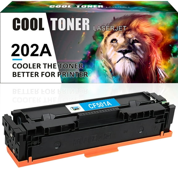 Cool Toner Compatible Toner Replacement for HP CF501A 202A for HP Color LaserJet Pro M254dw M254dn M254nw MFP M281fdw M281fdn M281cdw M280nw Printer Ink Cyan, 1-Pack
