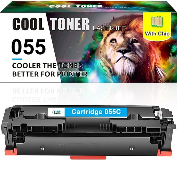 Cool Toner Compatible Toner Cartridge Replacement with Chip for Canon 055 imageCLASS MF743Cdw MF741Cdw MF742cd MF745Cdw MF746Cdw LBP664Cdw Printer Ink Cyan, 1-Pack