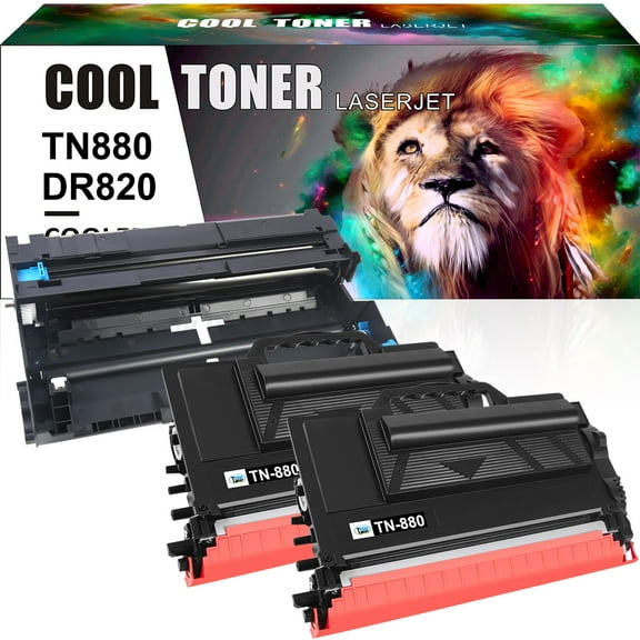 Ink realm Compatible Toner Cartridge Replacement for Brother TN-880 DR-820(2 x TN-880 Toner + 1 x DR-820 Drum Unit)