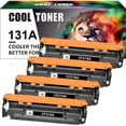 thumbnail image 1 of Cool Toner Compatible Toner Cartridge Replacement for HP 131A CF210A for Laserjet Pro 200 Color M251nw M251n MFP M276nw Printer Ink(Black, 4-Pack), 1 of 8