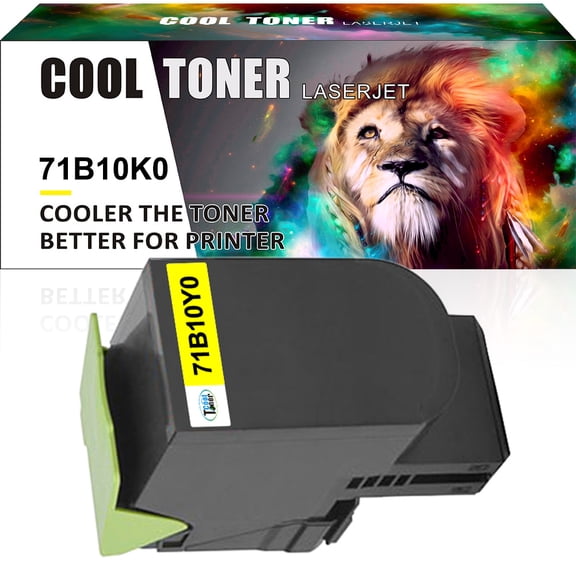 Cool Toner Compatible Toner Cartridge Replacement for Lexmark 71B10K0 CS317 CX317 CS417 CX417 CS517 CX517 （Yellow, 1-Pack)