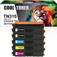 thumbnail image 1 of Cool Toner Compatible Toner Replacement for Brother TN-315 Used for Brother HL-4150CDN 4570CDWT MFC-9460CDN MFC-9970CDW DCP-9055CDN DCP-9270CDN Printer（2 * Black,Cyan,Magenta,Yellow, 5-Pack), 1 of 9