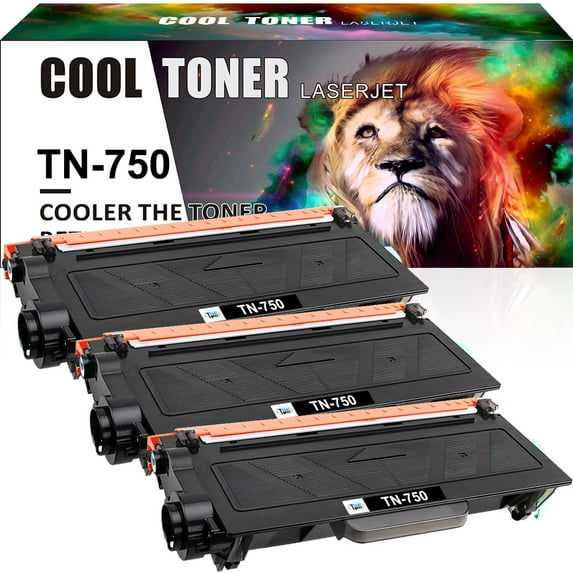Cool Toner Compatible Toner Replacement for Brother TN-750 for HL-5470DW HL-6180DW MFC-8910DW MFC-8710DW MFC-8950DW DCP-8155DN MFC-8810DW Printer (Black, 3-Pack)
