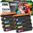 thumbnail image 1 of Cool Toner Compatible Toner Replacement for Brother TN336 TN-336BK TN-336C TN-336M TN-336Y High Yield (2 * Black, 2 * Cyan, 2 * Magenta, 2 * Yellow, 8-Pack), 1 of 8