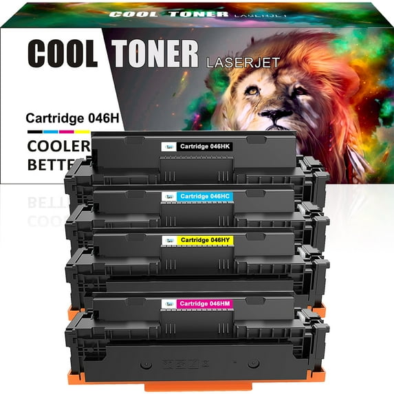 Ink realm Compatible Toner Replacement for Canon 046 046H Color ImageCLASS MF733Cdw MF731Cdw MF735Cdw LBP654Cdw MF731 MF733 Printer Ink, Black Cyan Magenta Yellow, 4-Pack