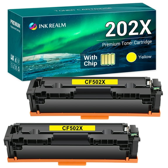 Cool Toner Compatible Toner Replacement for HP 202X CF502X for HP Color Pro MFP M281fdw M281cdw M254dw M281fdn 281fdw M254 M281 Toner Printer(Yellow, 2-Pack)