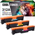 thumbnail image 1 of Cool Toner Compatible Toner Replacement for HP 312A CF381A CF382A CF383A Used for HP Color LaserJet Pro MFP M476nw M476dn M476dw Printer Ink, Cyan Magenta Yellow, 3-Pack, 1 of 11