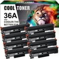 thumbnail image 1 of Cool Toner Compatible Toner Replacement for HP 36A CB436A for LaserJet P1505N P1005 P1102WHP M1522n MFP M1522NF MFP M1120 M1217NFW M1212NF Printer Ink Black, 8-Pack, 1 of 7
