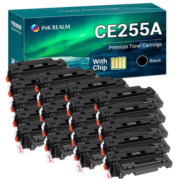 Cool Toner Compatible Toner Replacement for HP 55A CE255A 55X CE255X P3015 P3015n P3015d P3015dn P3015x Pro 500 MFP M521dn M525f M525dn M521 LaserJet Printer Ink Black 20-Pack