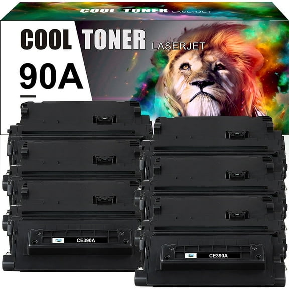 Cool Toner Compatible Toner Replacement for HP CE390A LaserJet Enterprise M4555 MFP Series LaserJet Enterprise 600 M601 M602 Series 600 M603n M603dn Printer Ink (Black,6-Pack)