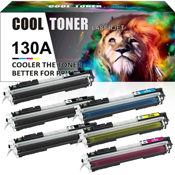 Cool Toner Compatible Toner Replacement for HP CF350A/CE310A 130A Pro MFP M177fw M176 M176fn Color Laserjet Pro M177 printer ink(3 * Black,Cyan,Magenta,Yellow, 6-Pack)