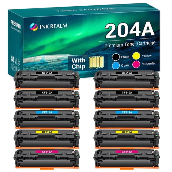 Cool Toner Compatible Toner Replacement for HP CF513A 204A use for Color MFP M180nw M180n M181fw M154nw M154a (4 * Black,2 * Cyan,2 * Magenta,2 * Yellow, 10-Pack)