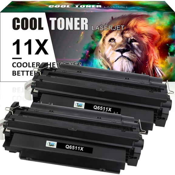 Cool Toner Compatible Toner Replacement for HP Q6511X 11X 11A Q6511A Used for Laserjet 2430 2420 2410 2400 2420d 2420dn 2430tn Printer (Black, 2-Pack)