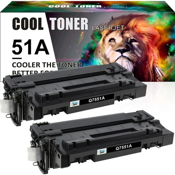 Cool Toner Compatible Toner Replacement for HP Q7551A 51A Laser Printers M3027 M3027x M3035 M3035xs P3005 P3005d P3005dn P3005n P3005x (Black, 2-Pack)