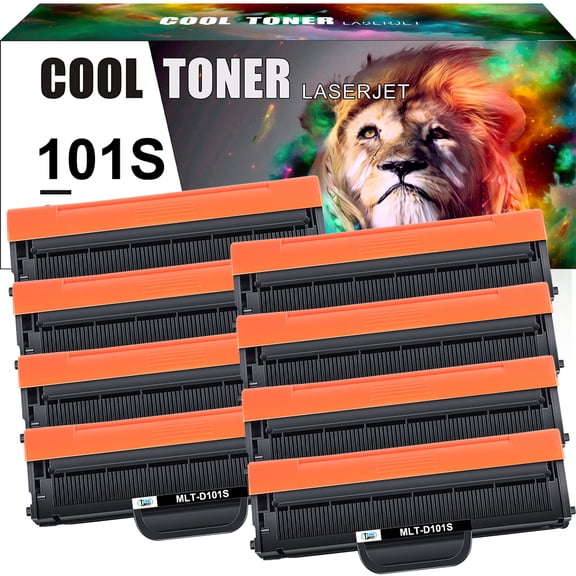 Cool Toner Compatible Toner Replacement for Samsung MLT-D101S for ML-2166W ML-2160 ML-2165 SCX-3405W ML-2165W SCX-3405FW SCX-3400 SCX-3401FH Printer(Black, 8-Pack)