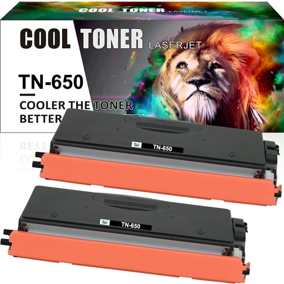 Cool Toner Compatible Toner Replacement for Brother TN-650 High Yield (Black, 2-Pack)