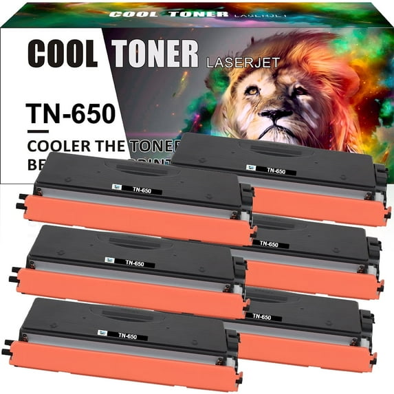 Cool Toner Compatible Toner Replacement for Brother TN-650 High Yield (Black, 6-Pack)