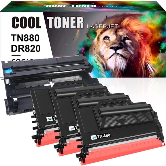 Ink realm Compatible Toner Replacement for Brother TN-880 DR-820(3 x TN-880 Toner + 1 x DR-820 Drum Unit)