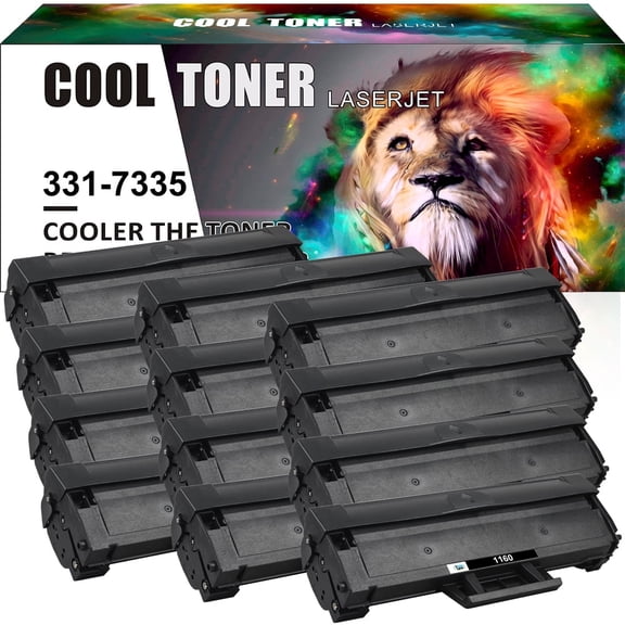 Cool Toner Compatible Toner Replacement for Dell 331-7335 for Dell B1160/B1160W/B1163W/B1165NFW(Black, 12-Pack)