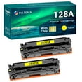thumbnail image 1 of Cool Toner Compatible Toner Replacement for HP 128A CE322A Pro CP1525nw CP1525n CM1415fn CM1415fnw Printer ink（Yellow, 2-Pack), 1 of 8