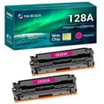 thumbnail image 1 of Cool Toner Compatible Toner Replacement for HP 128A CE323A Pro CP1525nw CP1525n CM1415fn CM1415fnw Printer ink（Magenta, 2-Pack), 1 of 8