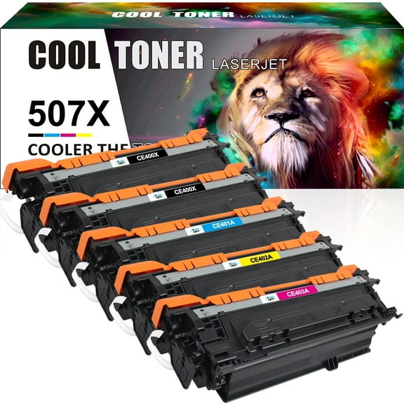 Cool Toner Compatible Toner Replacement for HP 507X CE400X CE401A CE402A CE403A High Yield (2 * Black, Cyan, Magenta, Yellow, 5-Pack)