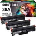 thumbnail image 1 of Cool Toner Compatible Toner Replacement for HP CB436A 36A P1505 M1120 Printer Ink (Black, 3-Pack), 1 of 7