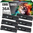 thumbnail image 1 of Cool Toner Compatible Toner Replacement for HP CB436A 36A P1505 M1120 Printer Ink (Black, 6-Pack), 1 of 7