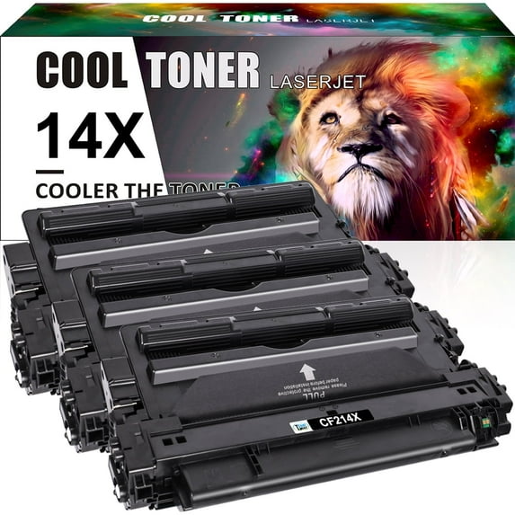 Cool Toner Compatible Toner Replacement for HP CF214X 14X Laserjet Enterprise 700 M712 M725 Printers (Black, 3-Pack)