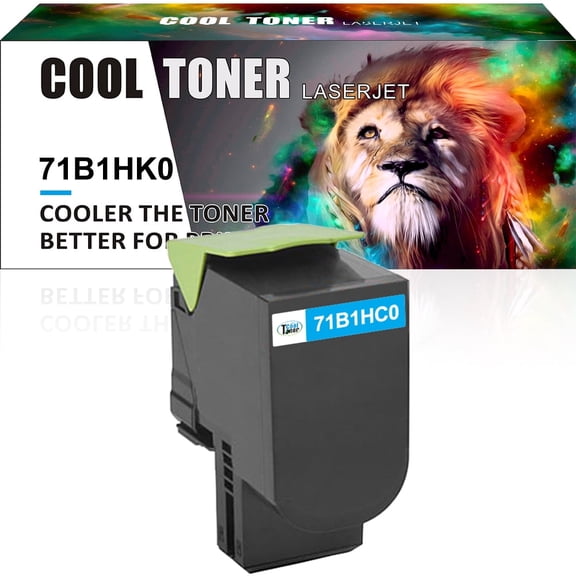 Cool Toner Compatible Toner Replacement for Lexmark 71B1HC0 Work with CS417 CS517 CX417 CX517 Laser Printer Ink（Cyan, 1-Pack)