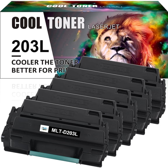 Cool Toner Compatible Toner Replacement for Samsung MLT-D203L 203L High Yield (Black, 5-Pack)