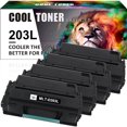 thumbnail image 1 of Cool Toner Compatible Toner Replacement for Samsung MLT-D203L for M3320ND M3870FW M4020ND M3370FD M3820DW M4070FR M4070FX Printer(Black, 4-Pack), 1 of 10