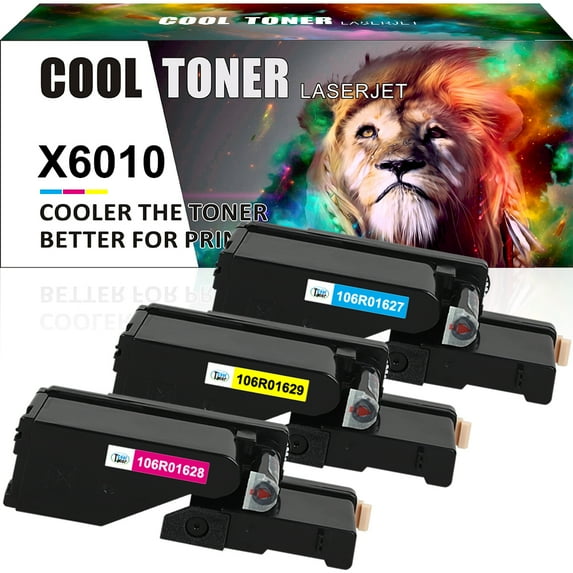 Cool Toner Compatible Toner Replacement for Xerox 106R01630 for Phaser 6000 6010 V/N Workcentre 6015 Printer (Cyan,Magenta,Yellow, 3-Pack)