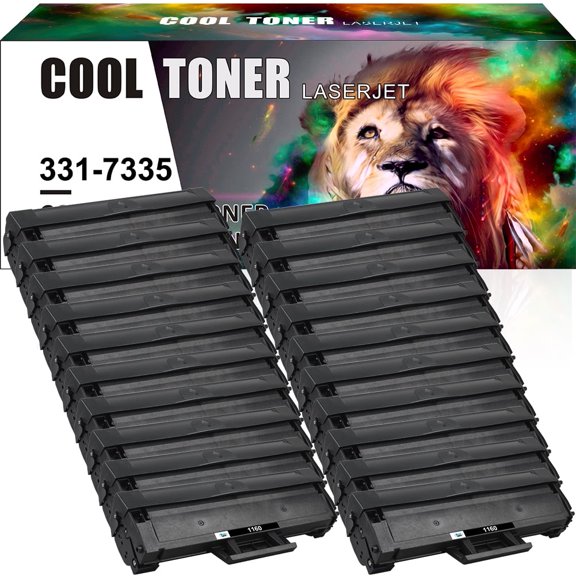 Cool Toner Compatible Toner for Dell 331-7335 Work with B1160 B1165nfw B1160w B1163w HF44N HF442 Laser Printer Replacement Toner Ink Black, 20-Pack