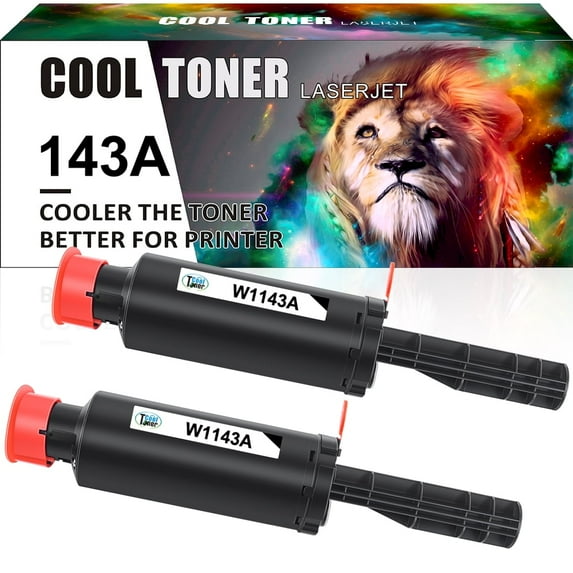 Cool Toner Compatible Toner for HP 143A W1143A for Neverstop Laser 1001nw MFP 1201n 1202nw Printer (Black, 2 Pack)