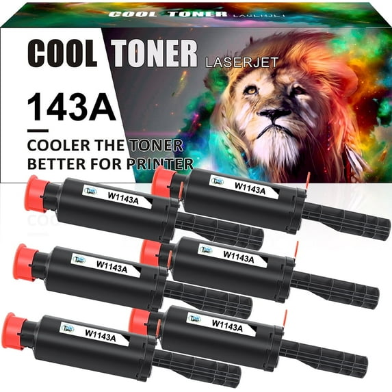 Cool Toner Compatible Toner for HP 143A W1143A for Neverstop Laser 1001nw MFP 1201n 1202nw Printer (Black, 6 Pack)