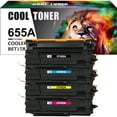 thumbnail image 1 of Cool Toner Compatible Toner for HP 655A CF450A CF451A CF452A CF453A  Toner (Black,Cyan, Magenta,Yellow,4 Pack), 1 of 8