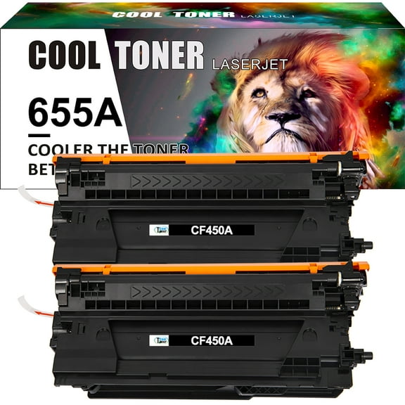 Cool Toner Compatible Toner for HP CF450A Enterprise M652n M652 M653dn M653x M653 Printer Ink (2 Black,2 Pack)