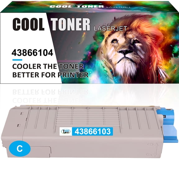 Cool Toner Compatible Toner for OKI 43866103 C711 C710 C710N C711DN C711N Printer Ink (Cyan,1 Pack)