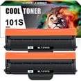 thumbnail image 1 of Cool Toner Compatible Toner for Samsung 101S MLT-D101S ML-2160 2165 2165W SCX-3400 3400F 3400FW 3405 3405F 3405FW SF-760P Printer (Black, 2 Pack), 1 of 8
