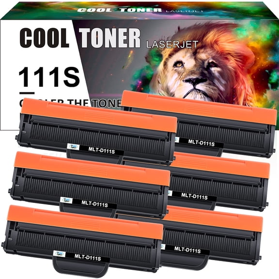 Cool Toner Compatible Toner for Samsung MLT-D111S Xpress SL-M2020 M2020W M2022 M2022W M2024 M2070 M2070W M2070F M2070FW M2026W (Black, 6-Pack)
