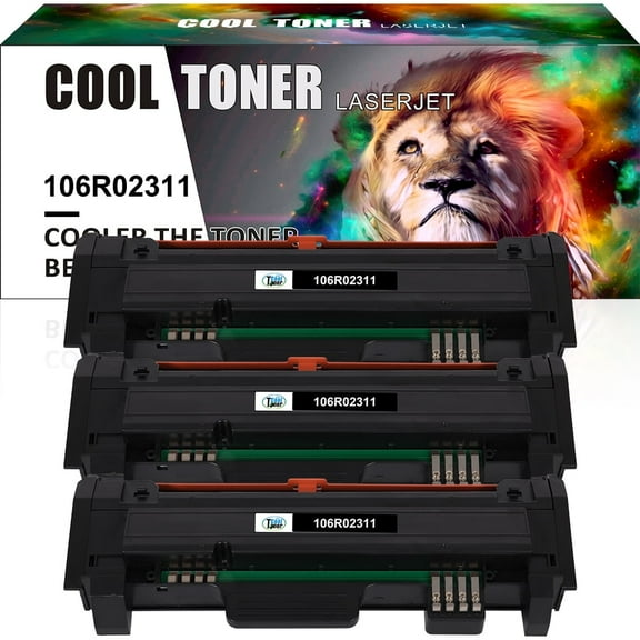 Cool Toner Compatible Toner for Xerox 106R02311 WorkCentre 3315 3315DN 3325 3325DN Printers (Black, 3 Pack)