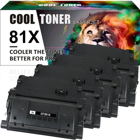 Ink realm High Yield Compatible Toner Replacement for HP 81X CF281X 81A CF281A Enterprise MFP M605 Toner M605n M605dn M605x M606 M606n M630 M630h M630dn M630z M632 Printer(Black, 4-Pack)