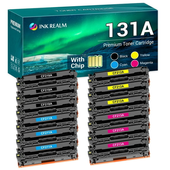 Cool Toner Pro 12-Pack Compatible Toner Replacement for HP CF211A CF212A CF213A LaserJet Pro 200 Color M251n M251nw, MFP M276n M276nw Pritner Ink 3x Black, 3x Cyan, 3x Magenta, 3x Yellow